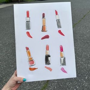 Lipstick Print on Canvas